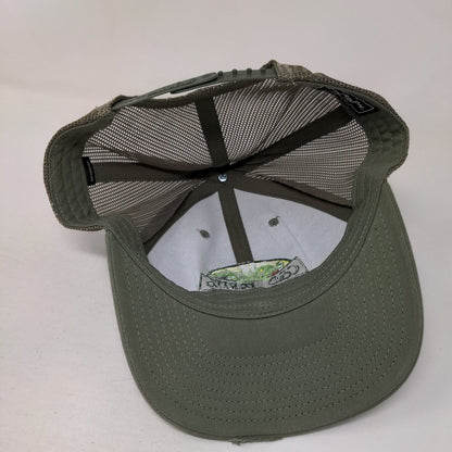 C&B Farms Snapback Trucker Hat Green One Size Adjustable Mesh Back Richardson