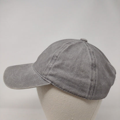 David And Young Slideback Hat Gray OSFM Adjustable Solid Blank 6 Panel