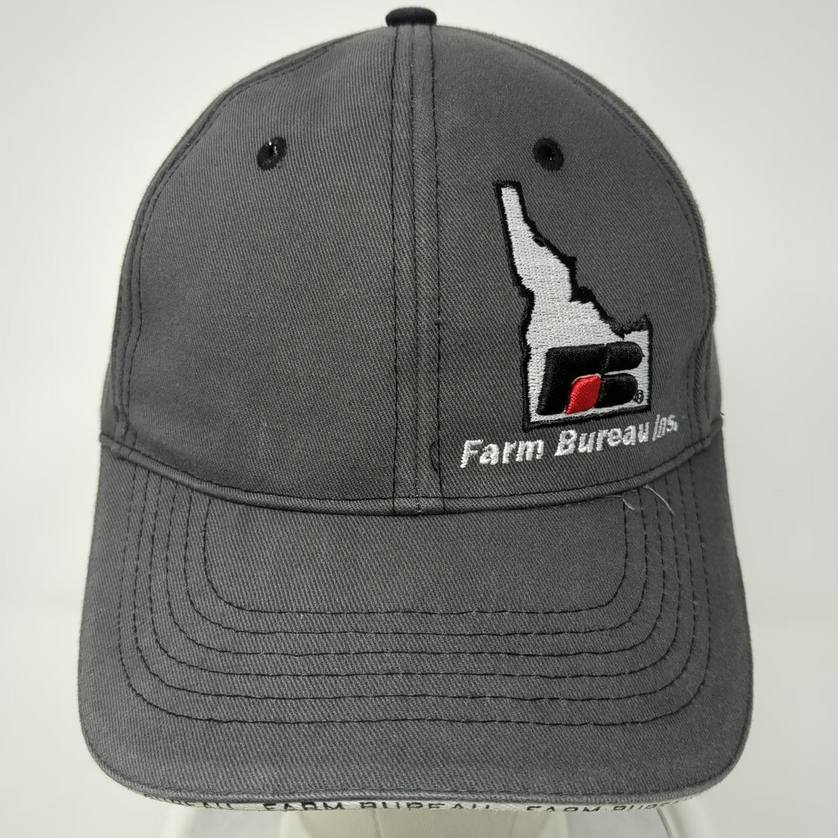 Buck's Bags Baseball Cap Gray One Size Idaho Farm Bureau Insurance Logo Hat