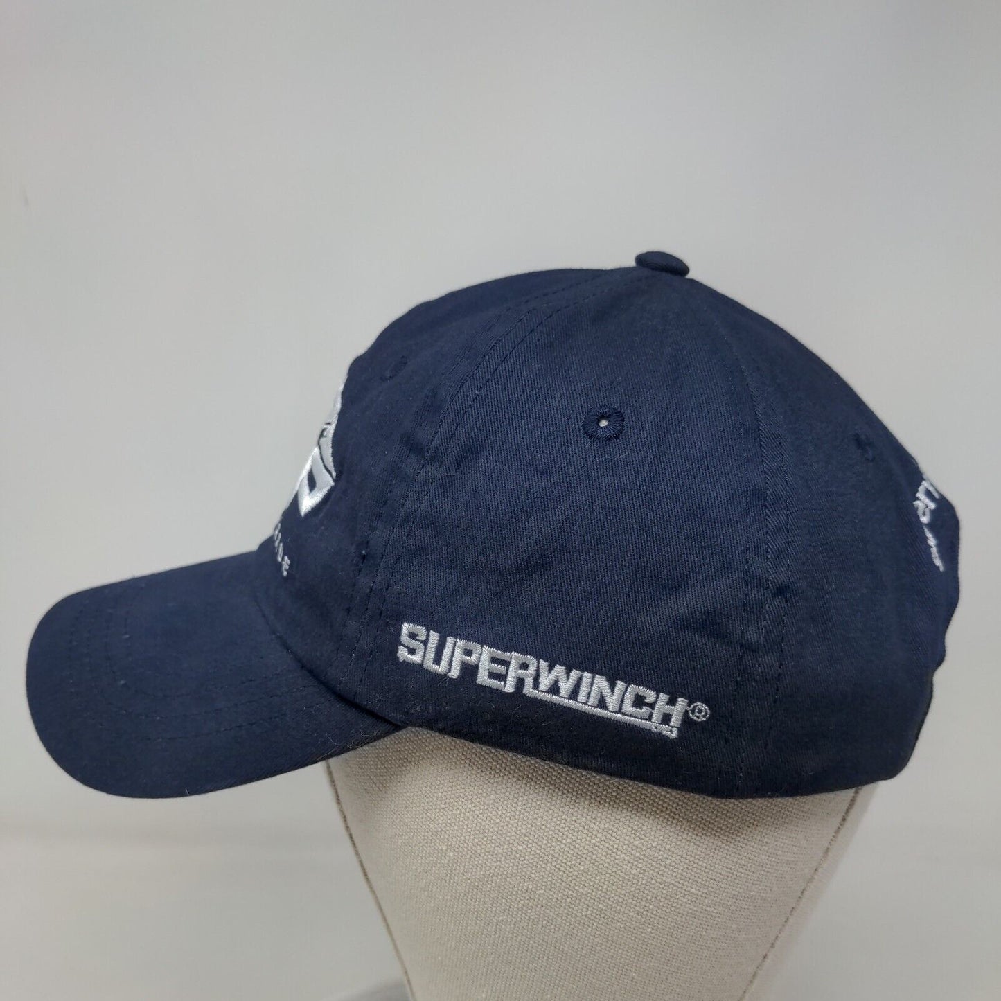 EXP Expedition Grade Strapback Hat Blue One Size Adjustable Embroidered Cotton