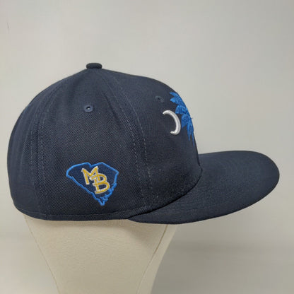 New Era 59Fifty Men's Fitted Hat Blue Size 7 MLB Myrtle Beach Pelicans Logo