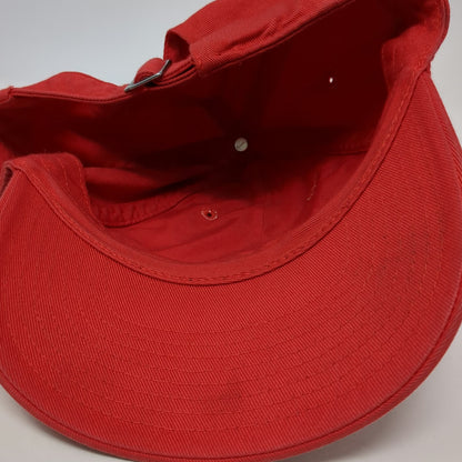 Nike Baseball Cap Red M Slideback Adjustable Cotton Hat Embroidered Swoosh Logo