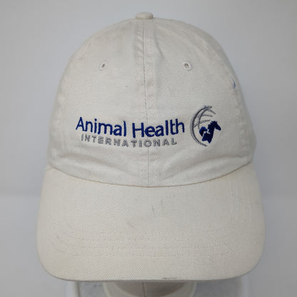 Animal Health International Strapback Hat Beige One Size Embroidered