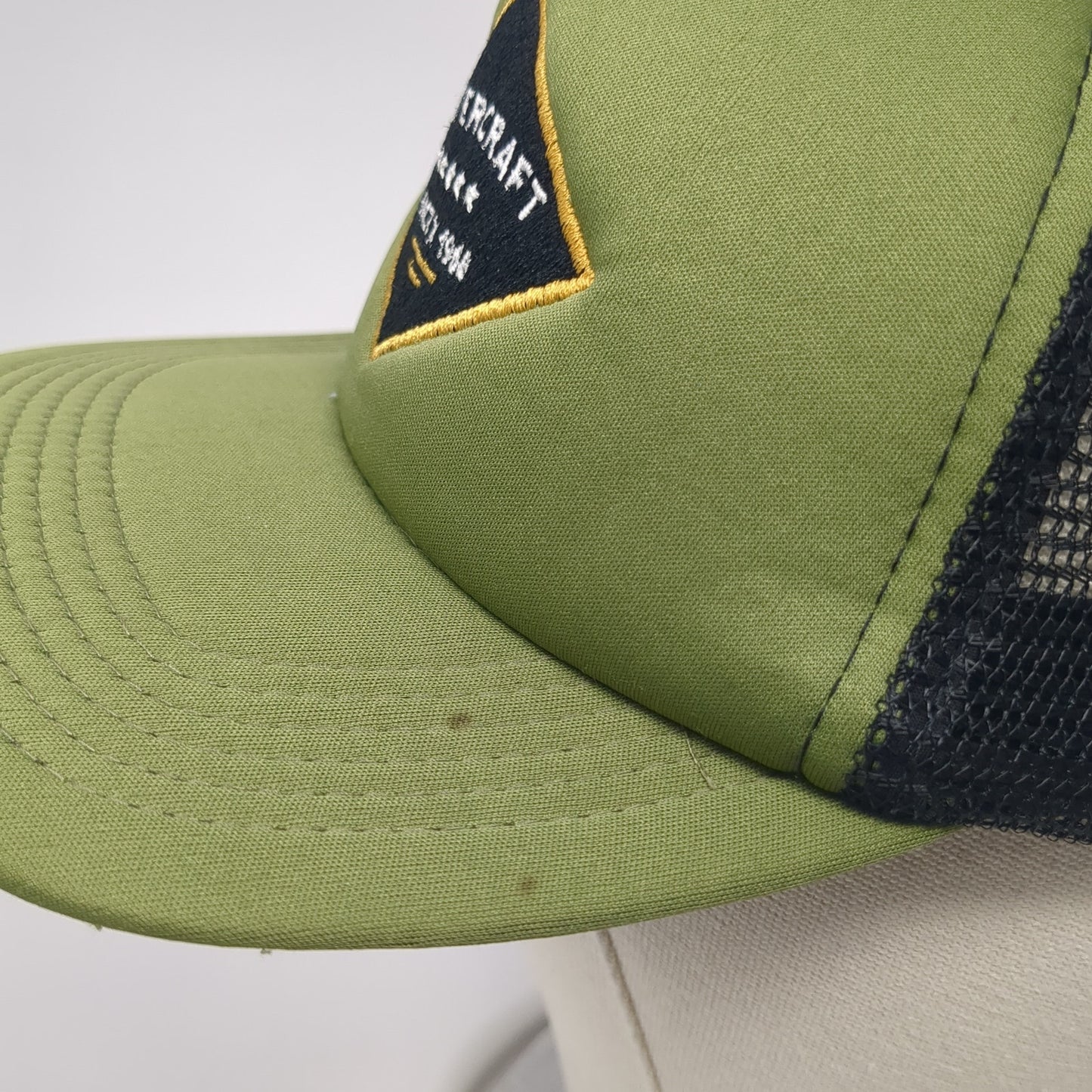 Mastercraft Snapback Trucker Hat Green One Size Adjustable Mesh Back BIG X