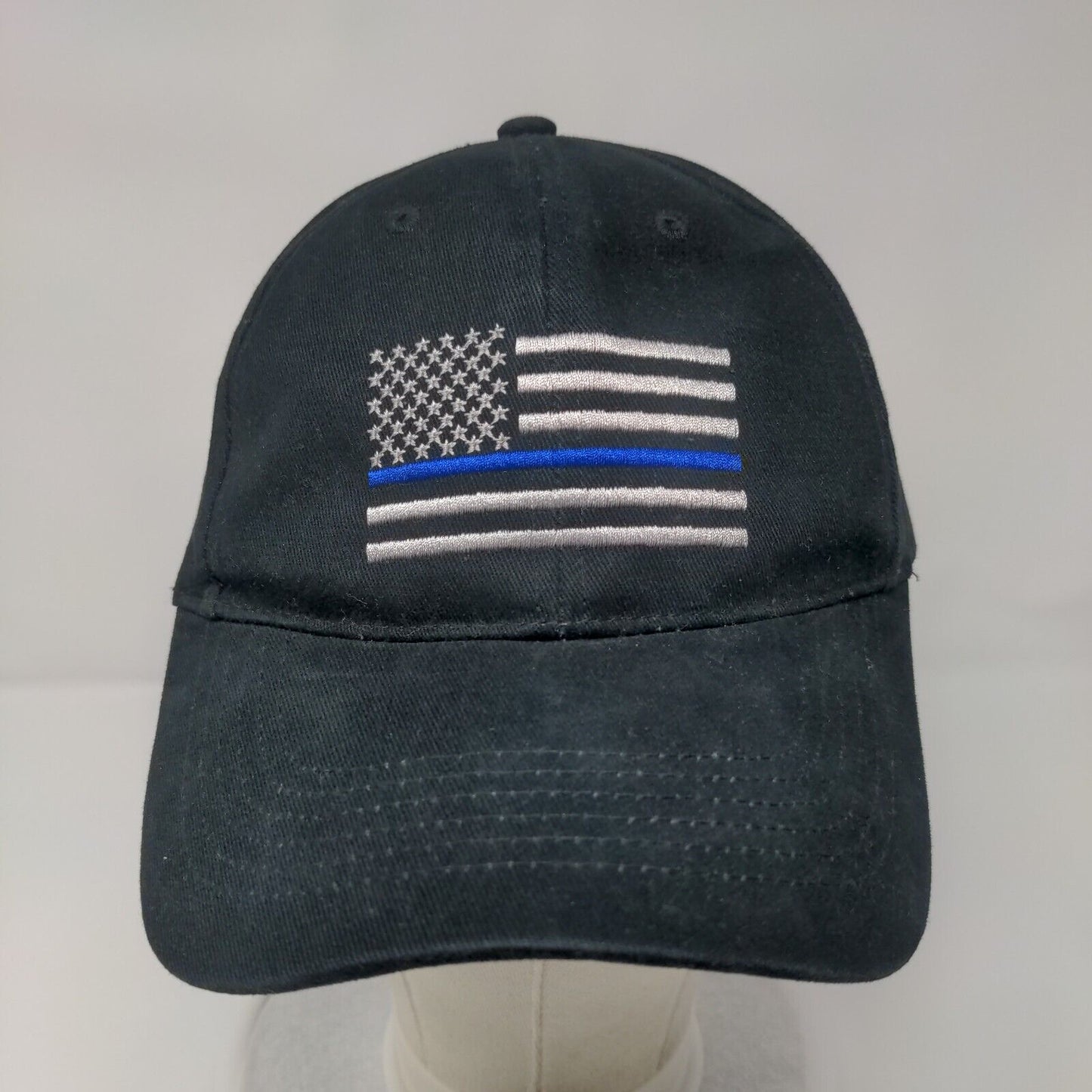 American Flag Strapback Hat Black OSFA Adjustable Embroidered Patriotic Rothco