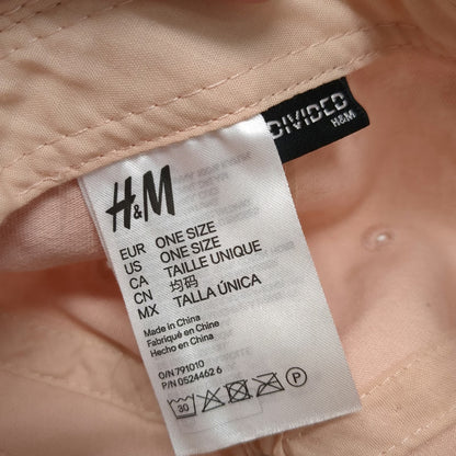 H&M Divided BRKLN Baseball Cap Pink One Size Cotton Slideback Hat Brooklyn