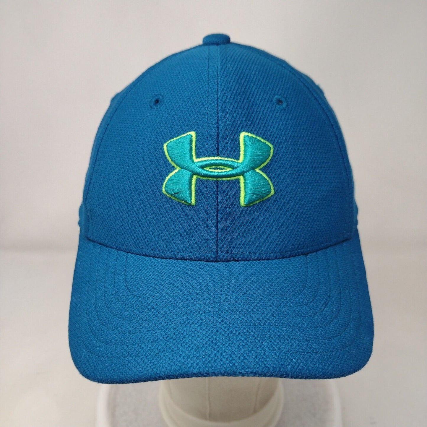 Under Armour Fitted Hat Blue Youth S/M Embroidered Classic Fit Solid