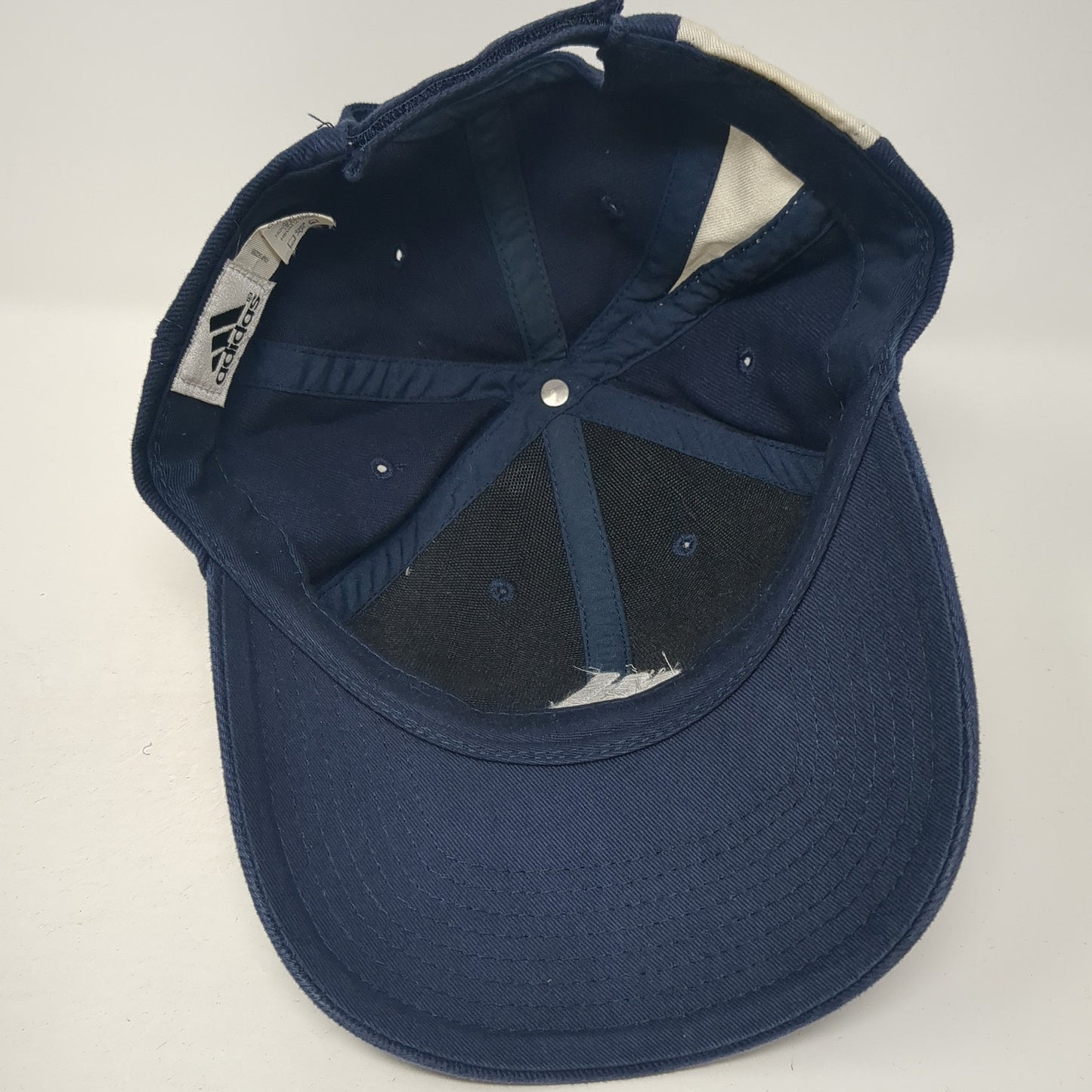 Adidas 3 Stripes Strapback Hat Blue One Size Embroidered Logo 6 Panel