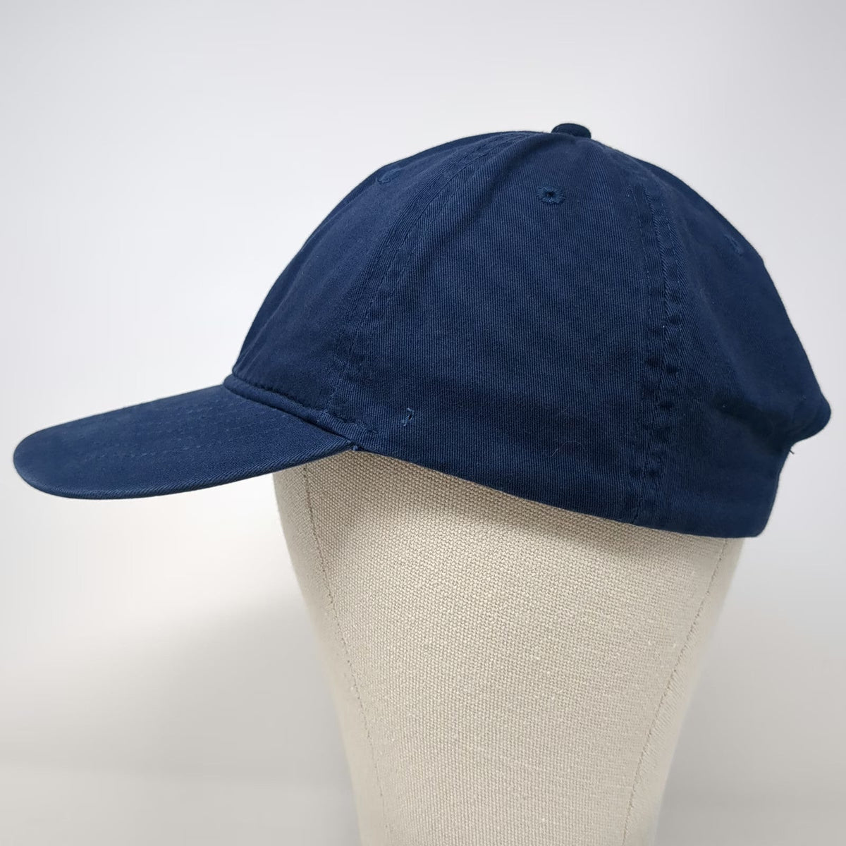 George Baseball Cap Blue One Size Adjustable Slideback Cotton Solid Plain hat