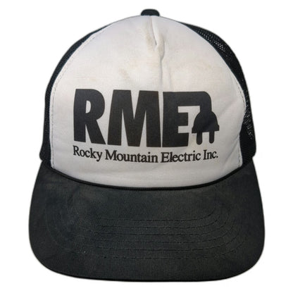 Young An Trucker Hat Black White OSFM Rocky Mountain Electric Mesh Snapback Logo