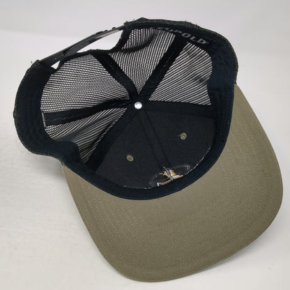 Leupold Trucker Hat Green Black Gold One Size Snapback Mesh Logo Adjustable Cap