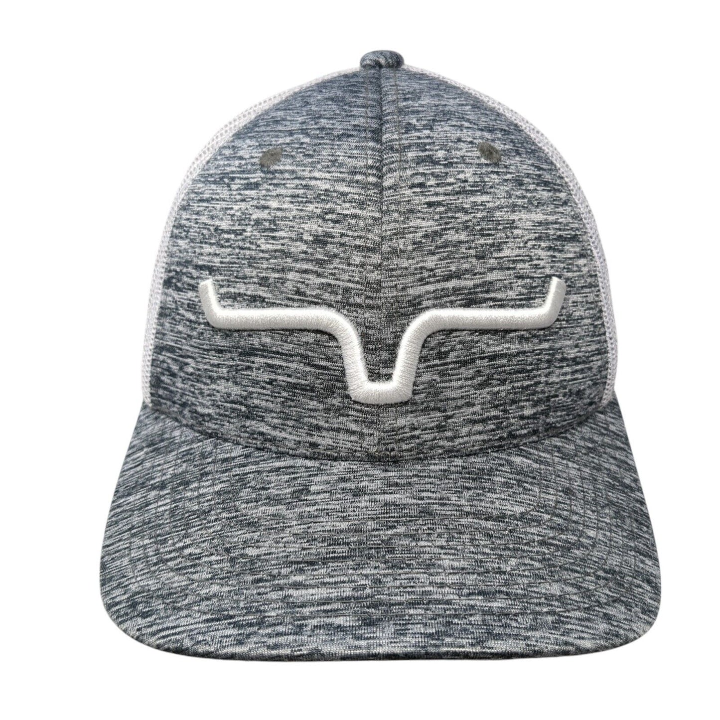 Kimes Ranch Snapback Mesh Back Trucker Hat Gray One Size Embroidered