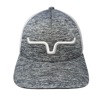 Kimes Ranch Snapback Mesh Back Trucker Hat Gray One Size Embroidered
