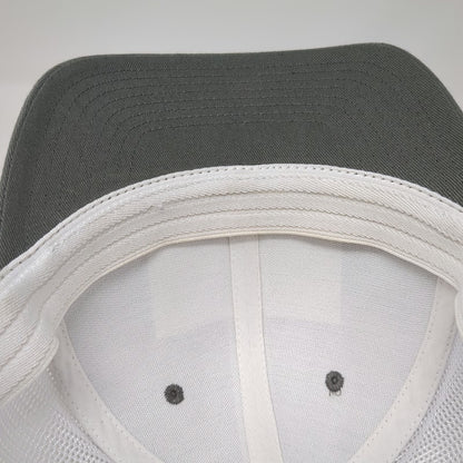 Columbia Baseball Cap Gray XL Mesh Back Fish Flag PFG Performance Fishing Hat