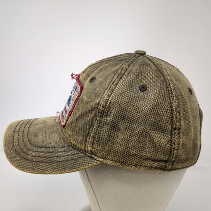 Field & Stream Baseball Cap Brown OSFM American Flag Deer Antler Strapback Hat