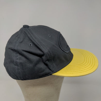 Batman Men's Snapback Hat Black Yellow Embroidered Logo Cotton Polyester