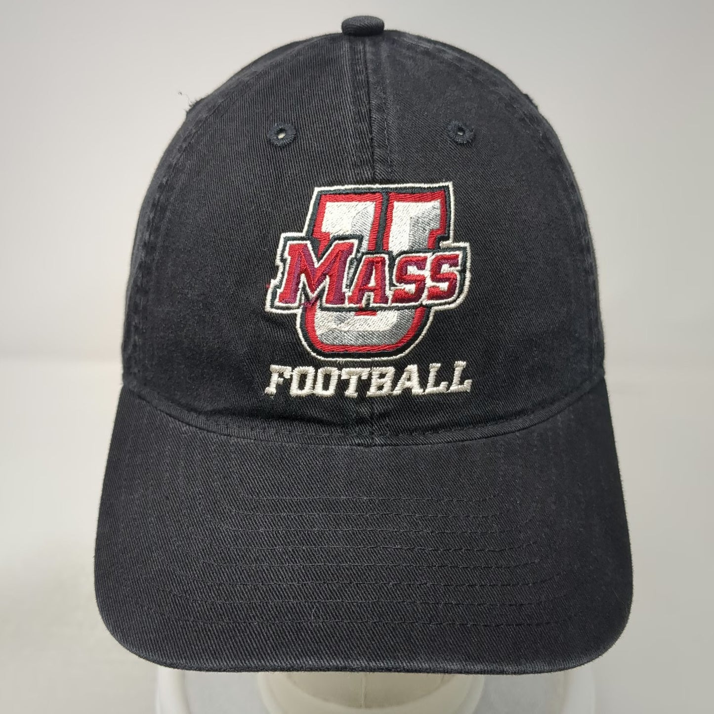 adidas NCAA UMass Minutemen Football Cap Hat Black Red White One Size Slideback