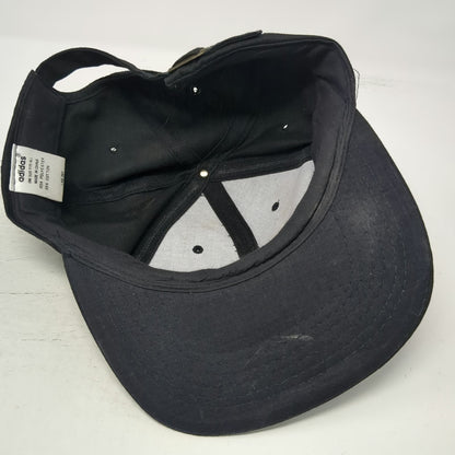 Adidas Baseball Cap Black White One Size Embroidered Trefoil Logo Adjustable Hat
