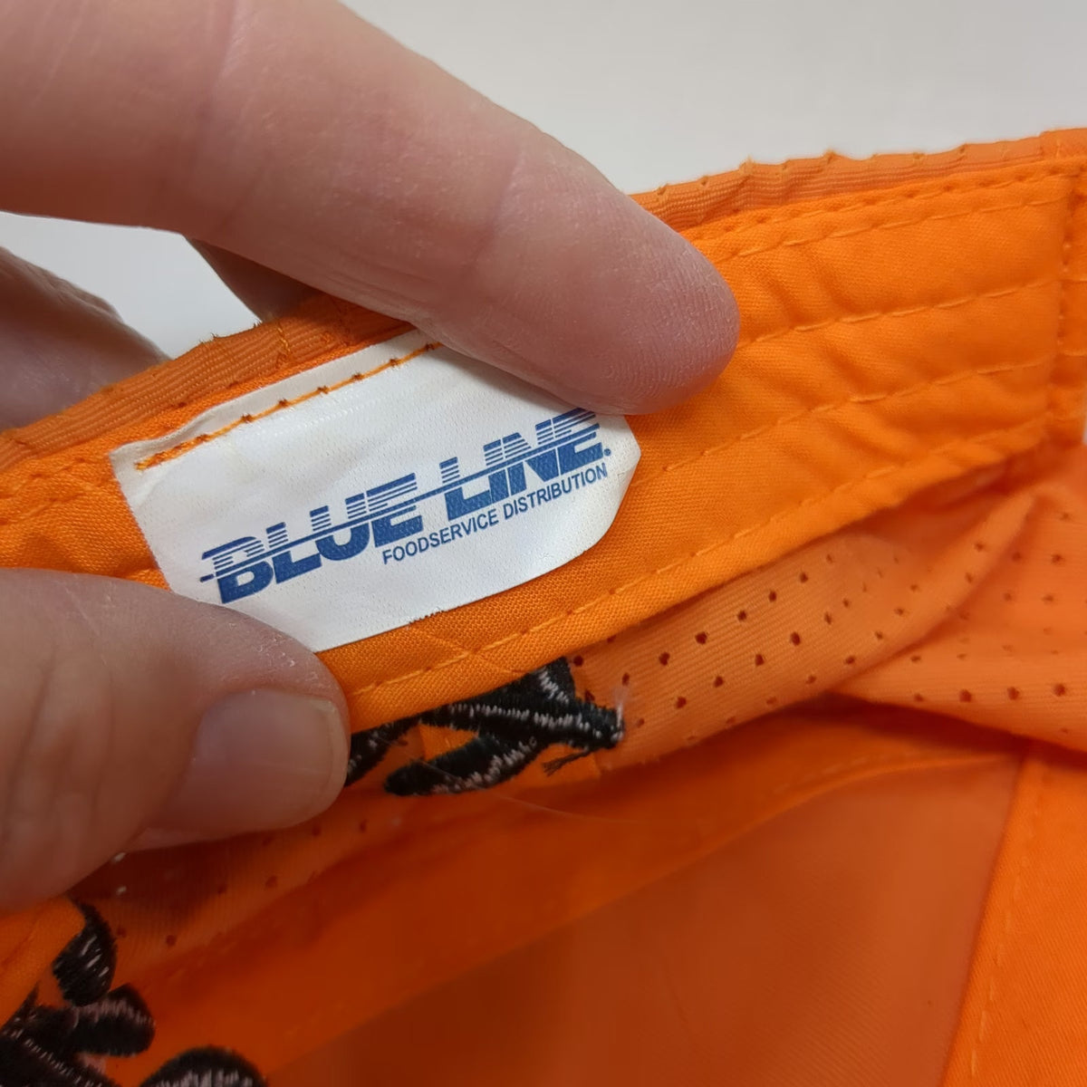 Blue Line Little Caesars Baseball Cap Orange One Size Perforated Strapback Hat