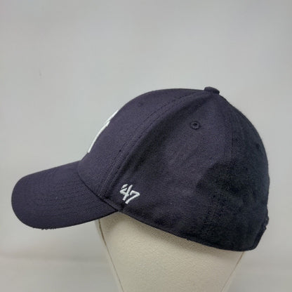 '47 Brand Men's Strapback Hat Blue OSFA Embroidered New York Yankees Logo