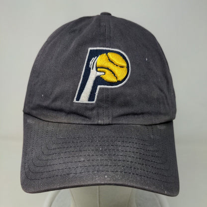 Twins Enterprise Mens Fitted Hat Blue Indiana Pacers Logo Stretch Cotton Vintage