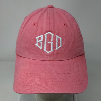 BGD Slideback Hat Pink One Size Adjustable Embroidered 6 Panel Marley Lilly