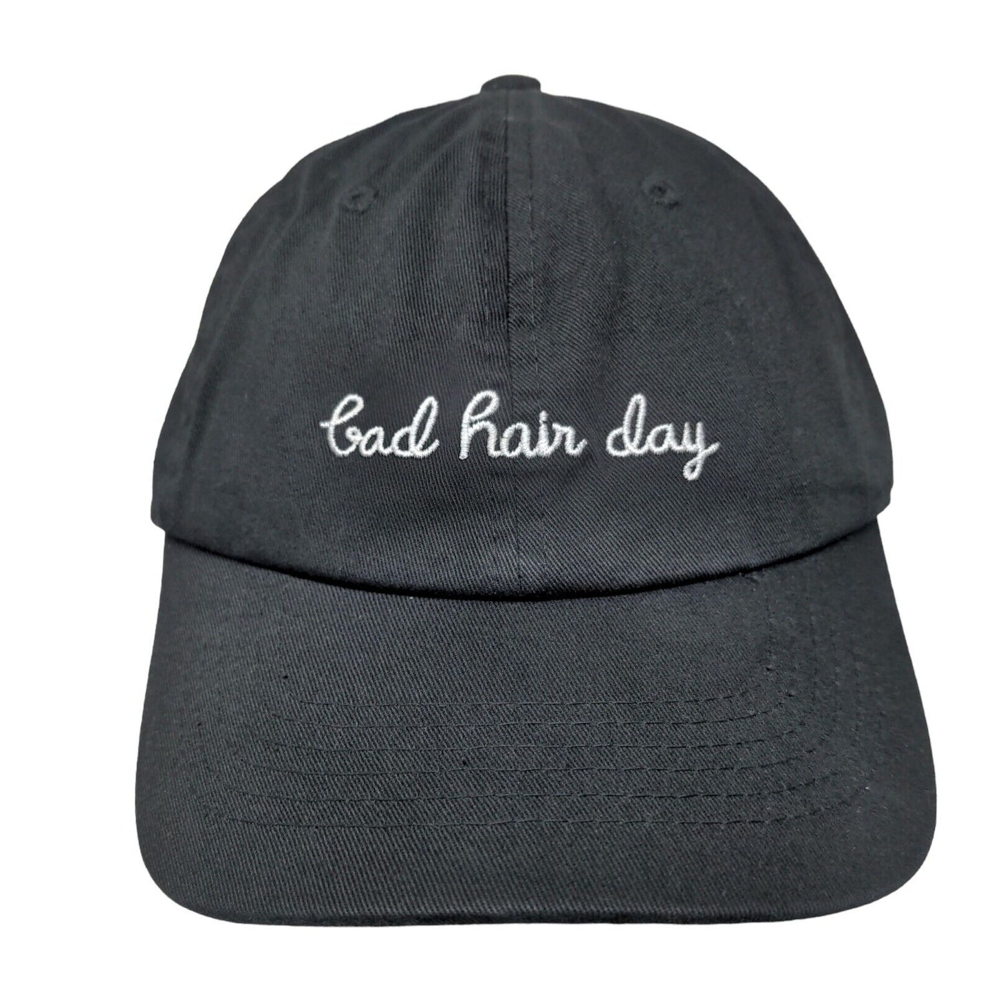 Bad Hair Day Snapback Trucker Hat Black One Size Embroidered Mesh Back BIG X