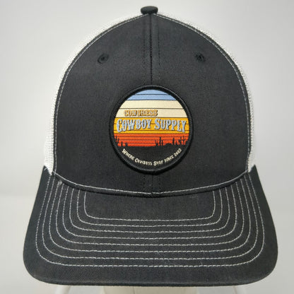 Richardson Trucker Hat Black OSFM Snapback Congress Cowboy Supply Sunset Patch