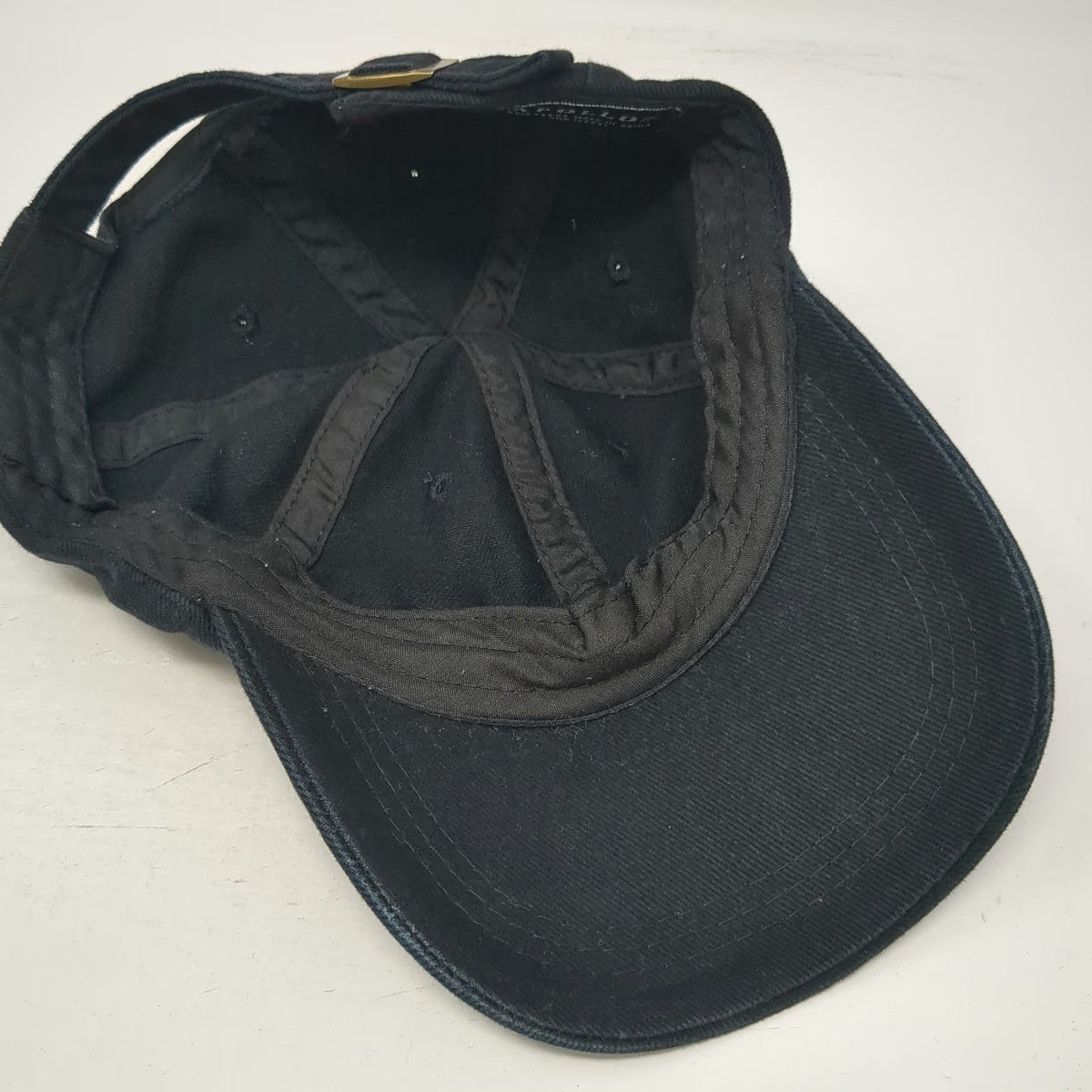 Apollo Baseball Cap Black One Size Slideback Strap Unstructured Blank Plain Hat