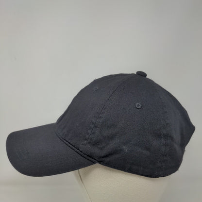 Unbranded Slideback Hat Black One Size Adjustable Vented Holes Blank Cotton