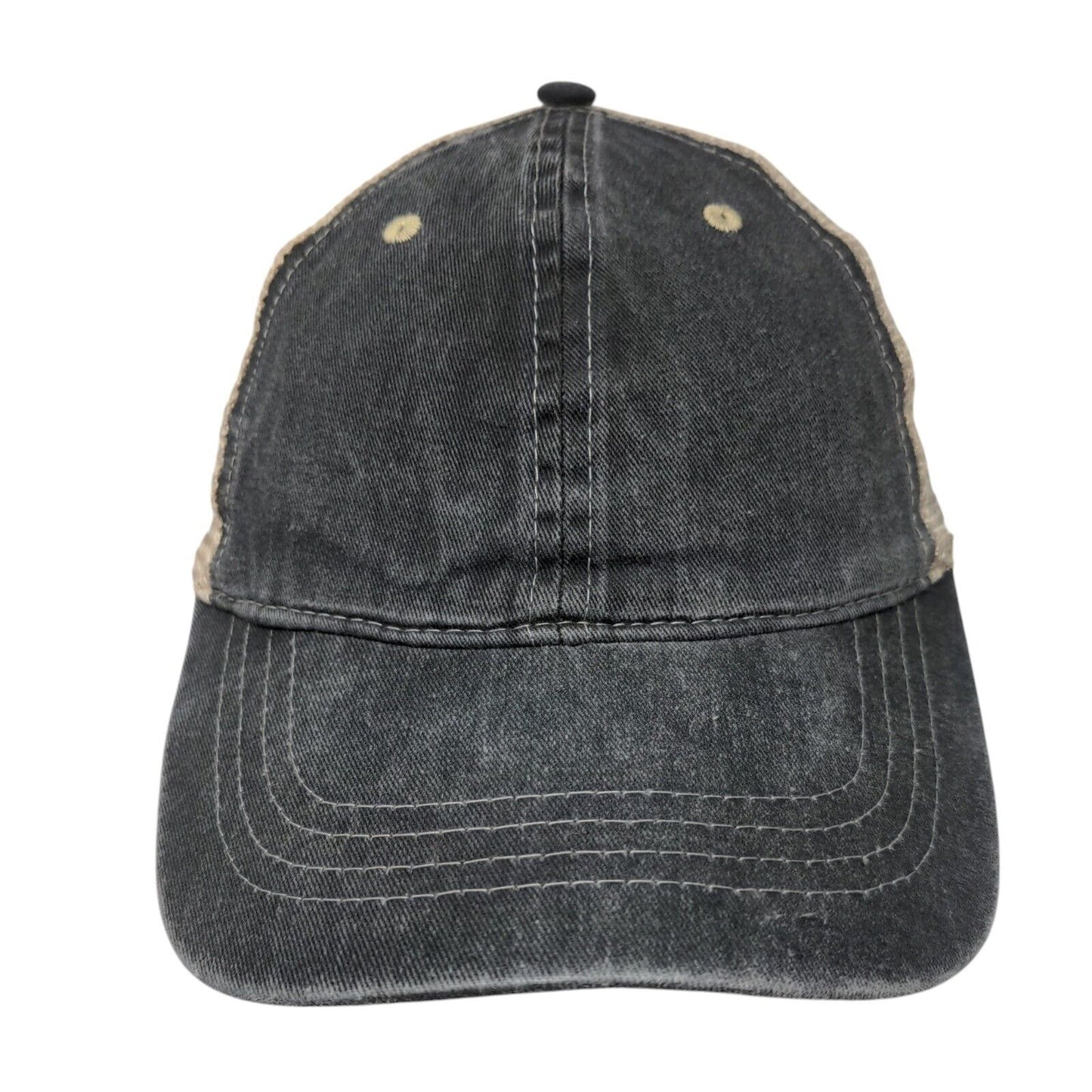 Unbranded Snapback Mesh Back Trucker Hat Gray OSFM Colorblock 6 Panel