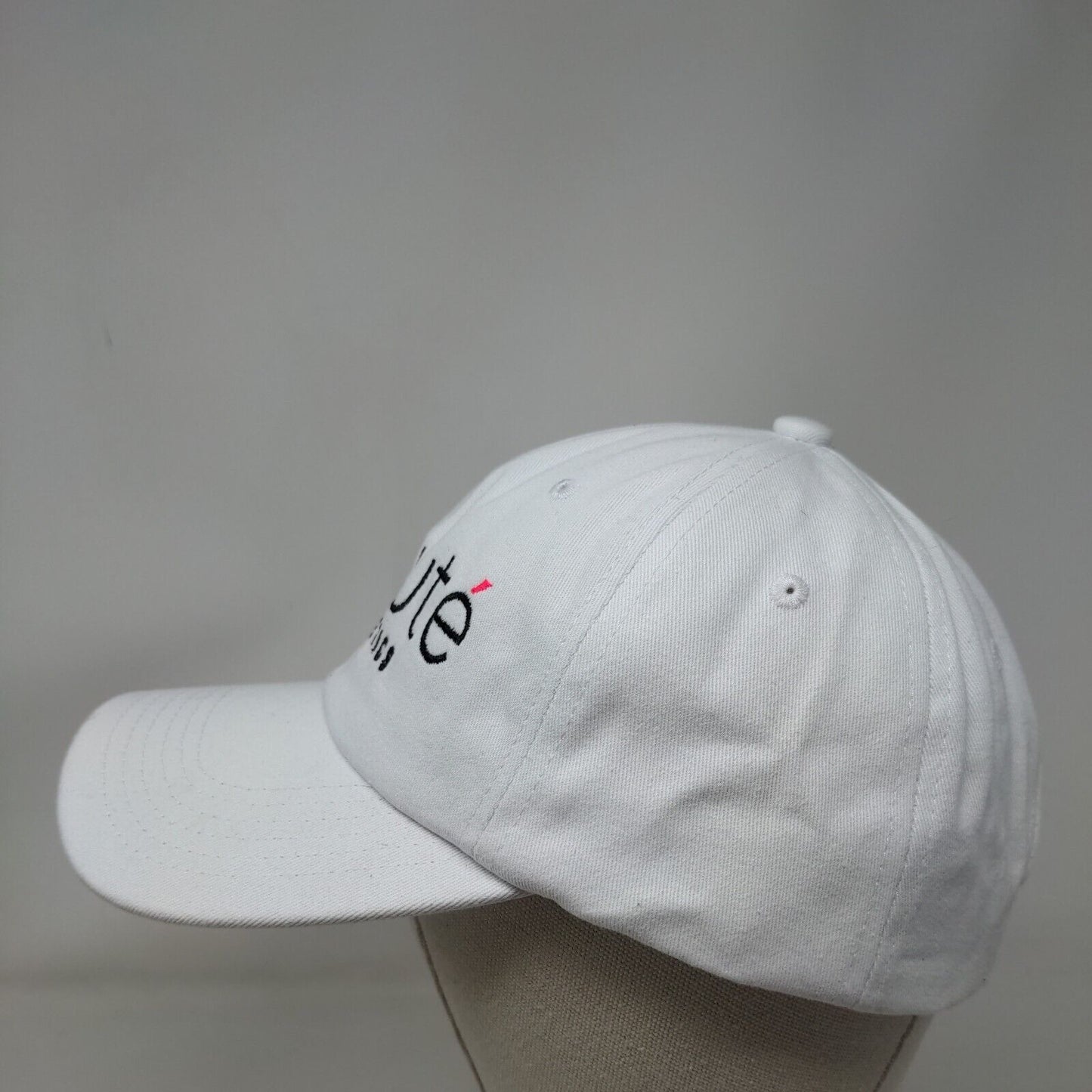 Beaute Aesthetics Slideback Hat White One Size Embroidered Adjustable