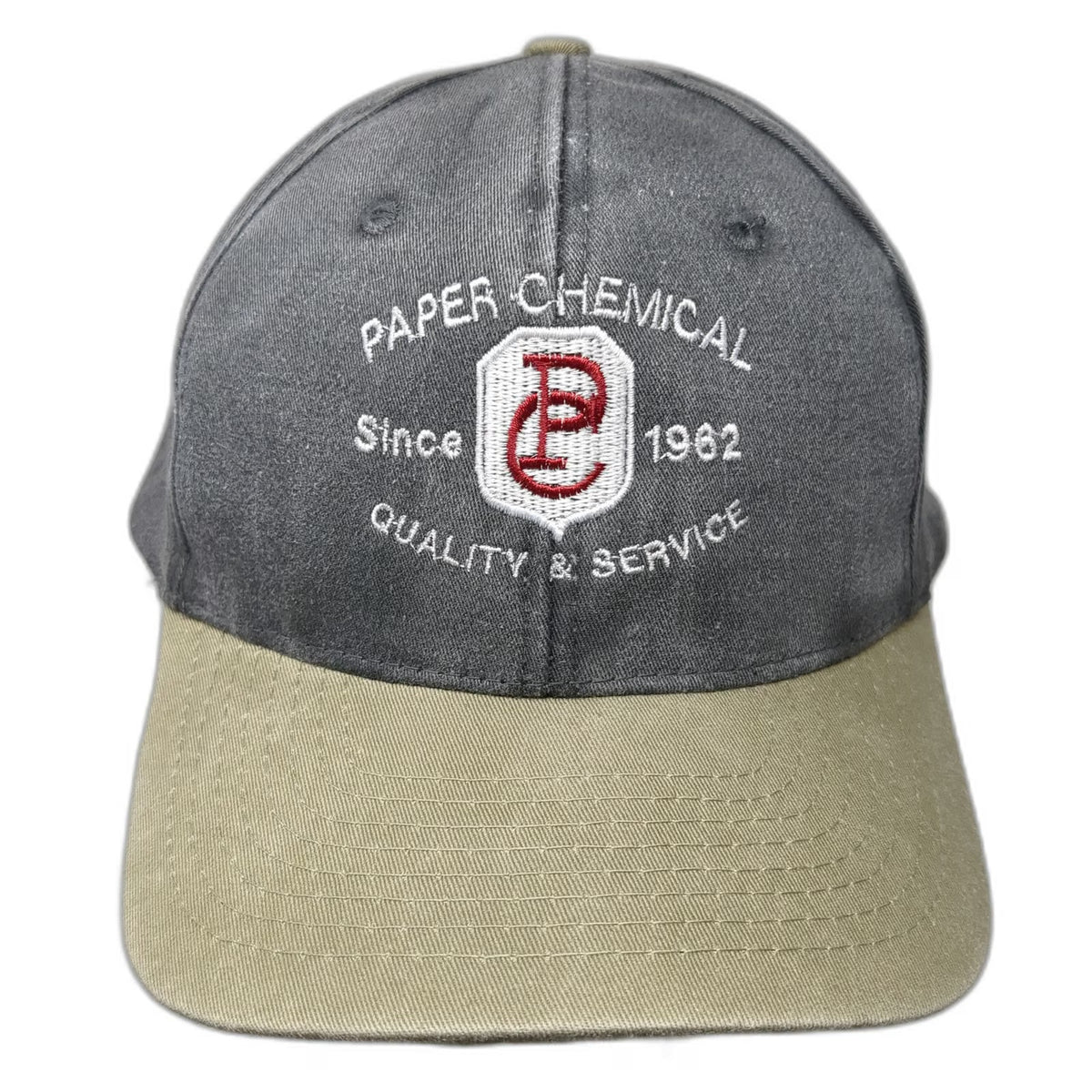 Toppers Inc Baseball Cap Gray Beige One Size Paper Chemical Slideback Cotton Hat