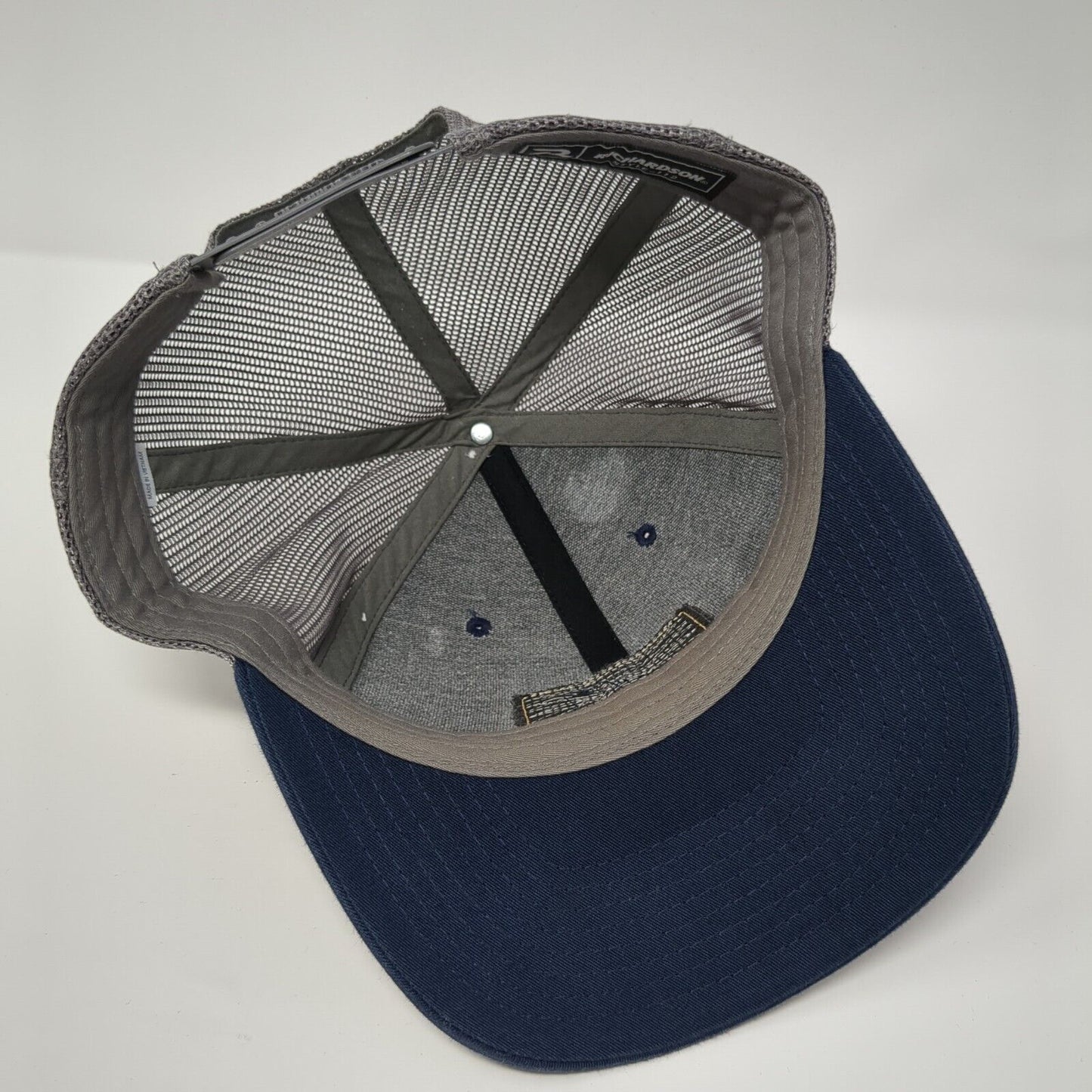 Three Rivers Ranch Idaho Snapback Trucker Hat Blue One Size Mesh Back Richardson