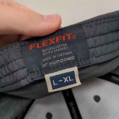 Hurley Fitted Hat Gray L/XL Flexfit Lightweight Embroidered 6Panel Yupoong