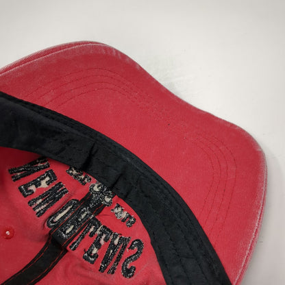 Lucky 7 Baseball Cap Red Black One Size New Orleans French Quarter Strapback Hat
