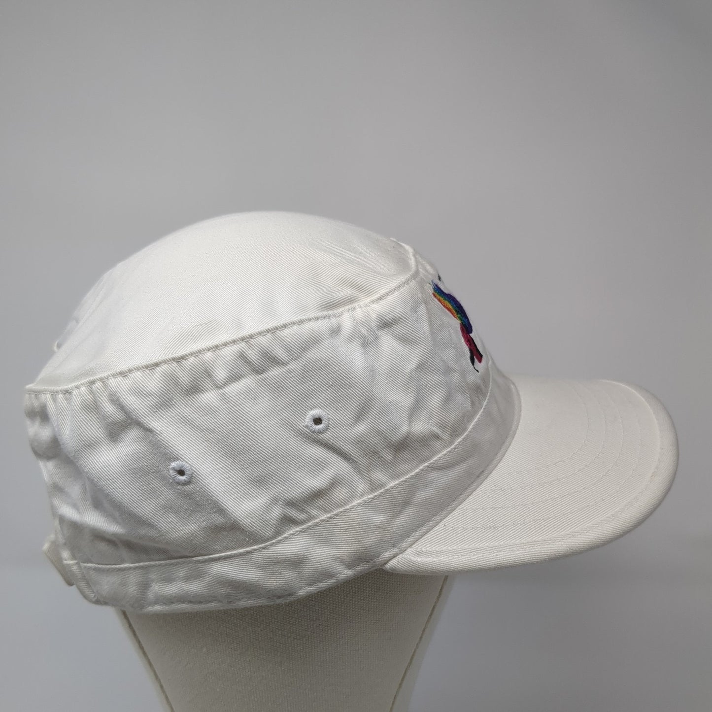 True Colors Cadet Army Cap White One Size Adjustable Embroidered Lunada Bay