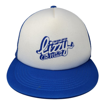 Hawthorn Junction Lizzy On Main Trucker Hat Blue OS Adjustable Mesh Hit Wear