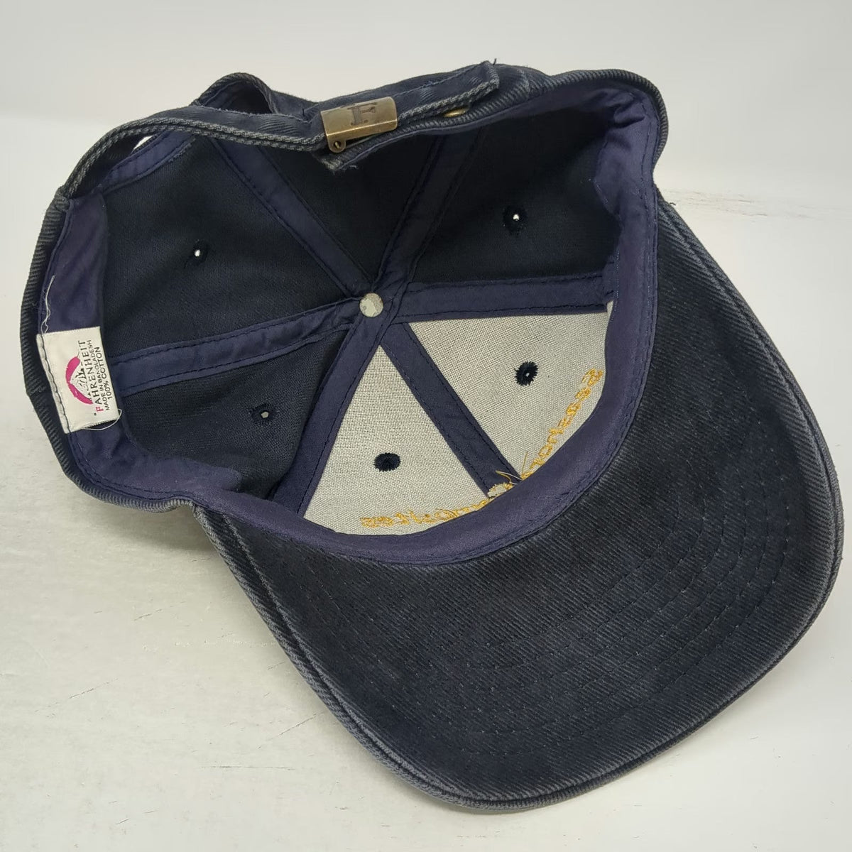 Fahrenheit Baseball Cap Blue OSFM Seashore Campsites Staff Hat Slideback Cotton