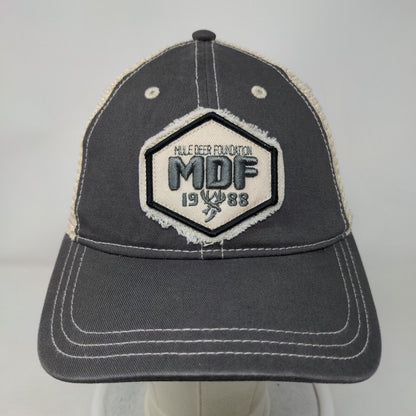 Mule Deer Foundation MDF 1988 Strapback Mesh Back Trucker Hat Gray OSFA