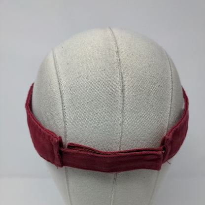 Wendy's Strapback Visor Hat Red OSFA Embroidered Employee Uniform