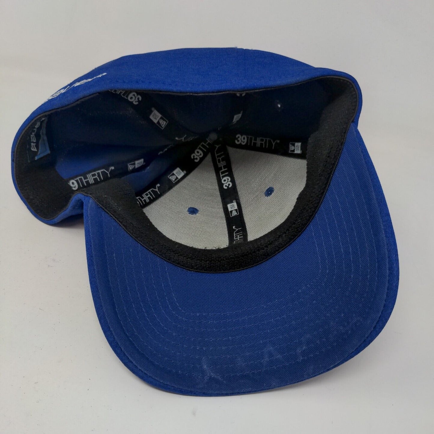 New Era Men's Fitted Hat Blue Size M-L Embroidered Bauer Logo Polyester