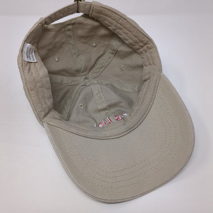 Worlds Liquors Slideback Hat Tan One Size Adjustable Embroidered Shell