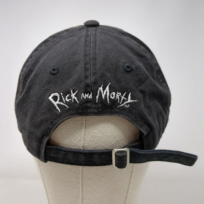 Rick And Morty Slideback Hat Black OSFA Adjustable Embroidered Adult Swim