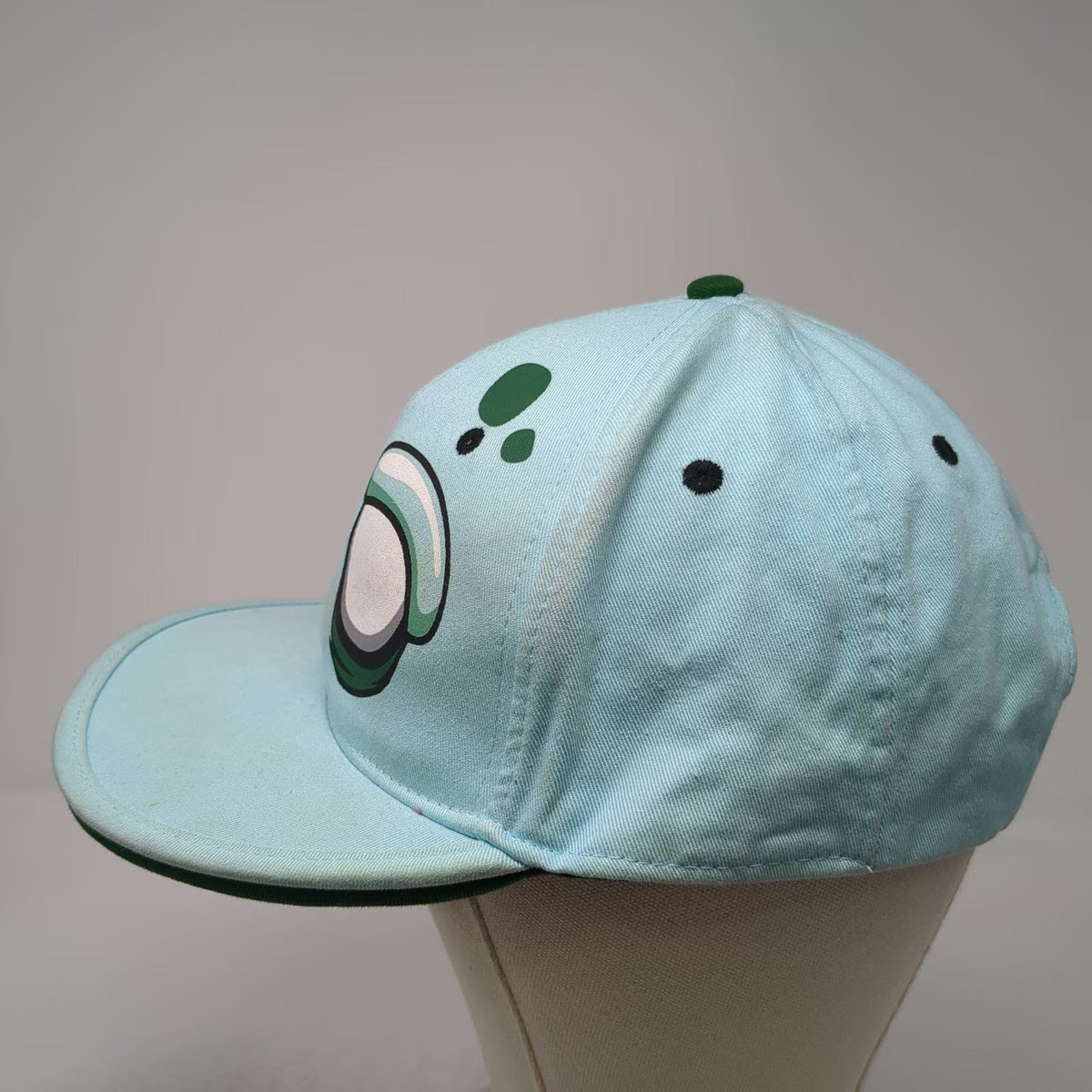 ABG Accessories Snapback Hat Blue One Size Bulbasaur Character Eyes Cotton