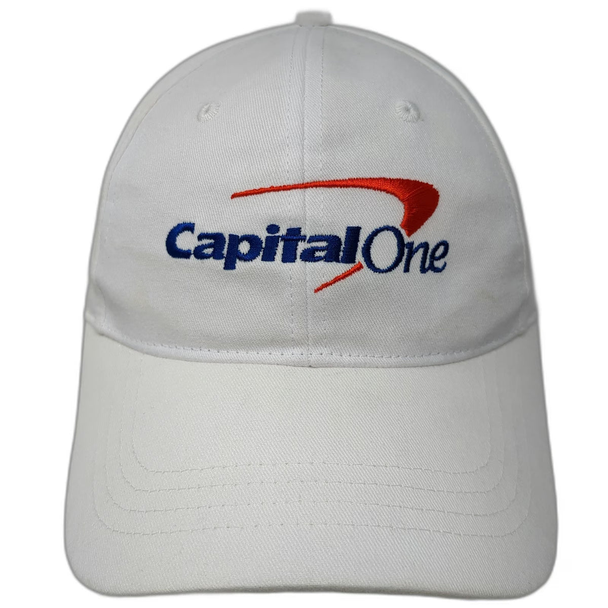 Cap America Baseball Cap White One Size Capital One Embroidered Strapback Hat