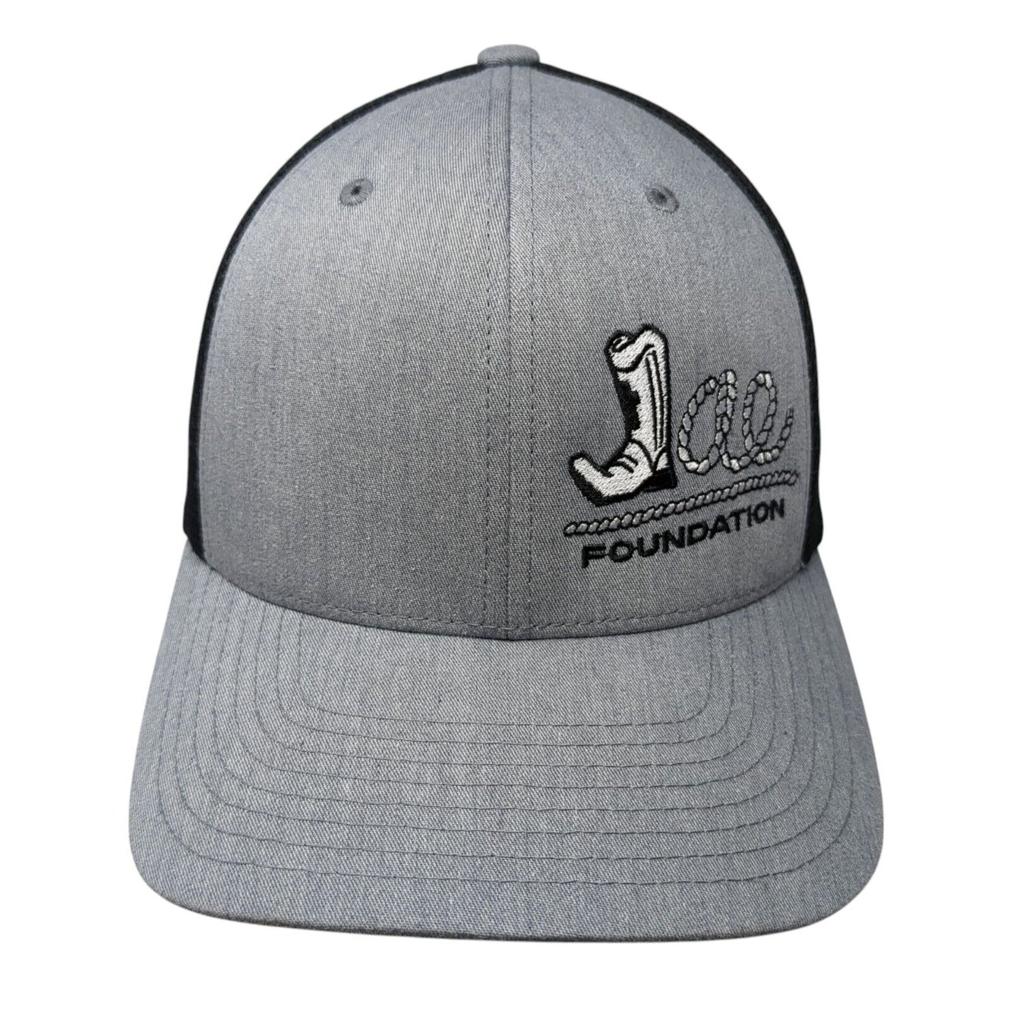 Jae Foundation Snapback Trucker Hat Gray OS Adjustable 110 Flexfit Mesh Back