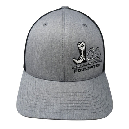Jae Foundation Snapback Trucker Hat Gray OS Adjustable 110 Flexfit Mesh Back