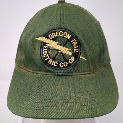 Richardson Baseball Cap Green One Size Oregon Trail Electric Co-op Hat Slideback