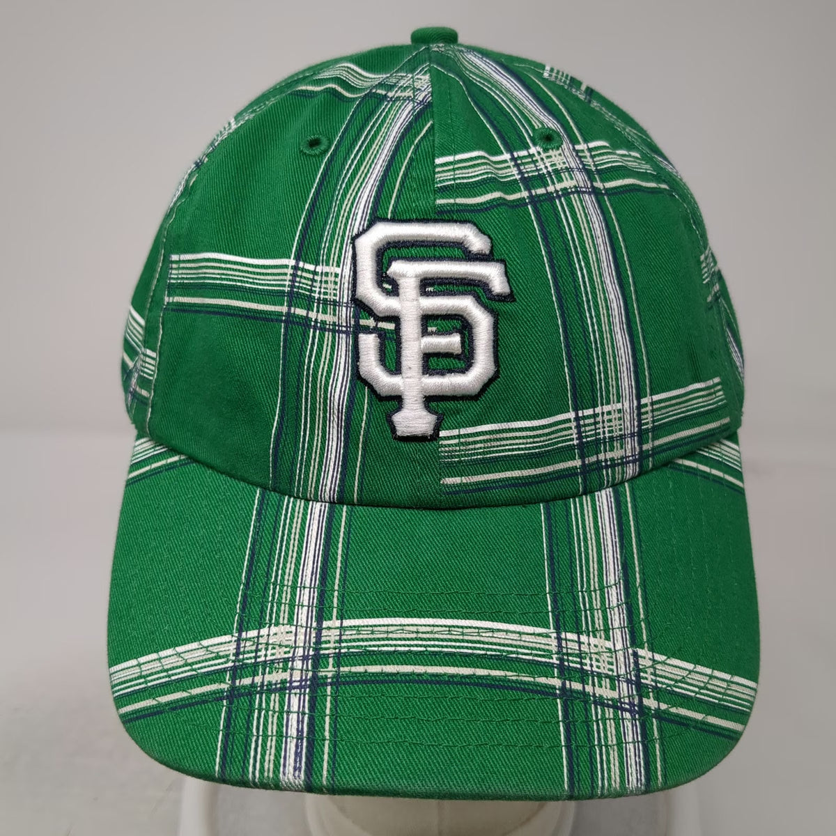San Francisco Giants MLB '47 Brand Baseball Cap Green OS Plaid Slideback Hat